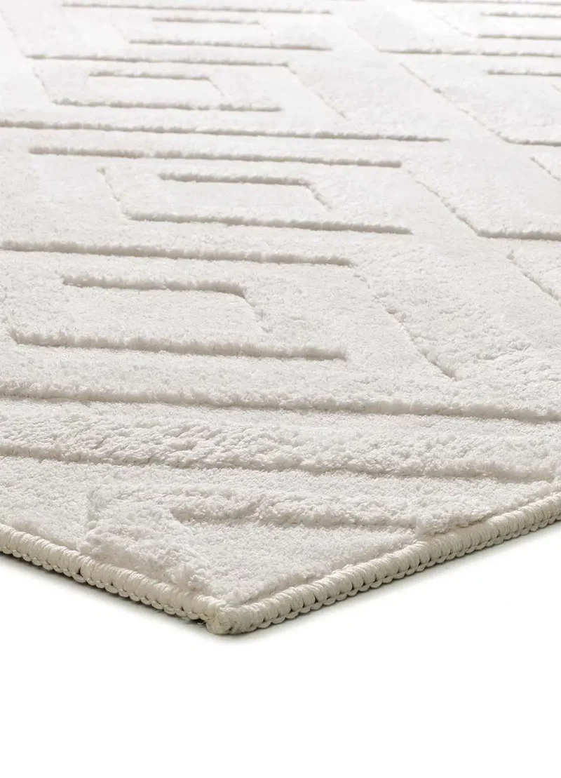 Alfombra lavable de texturas ESTILO 23061 Crema
