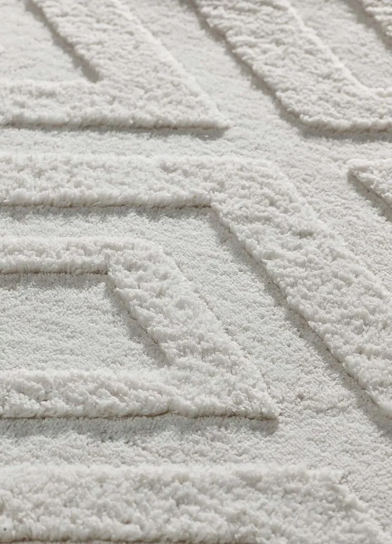 Alfombra lavable de texturas ESTILO 23061 Crema