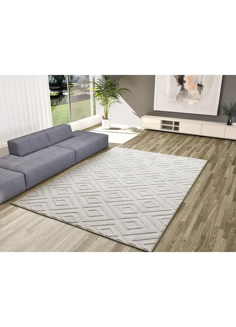 Alfombra lavable de texturas ESTILO 23061 Crema