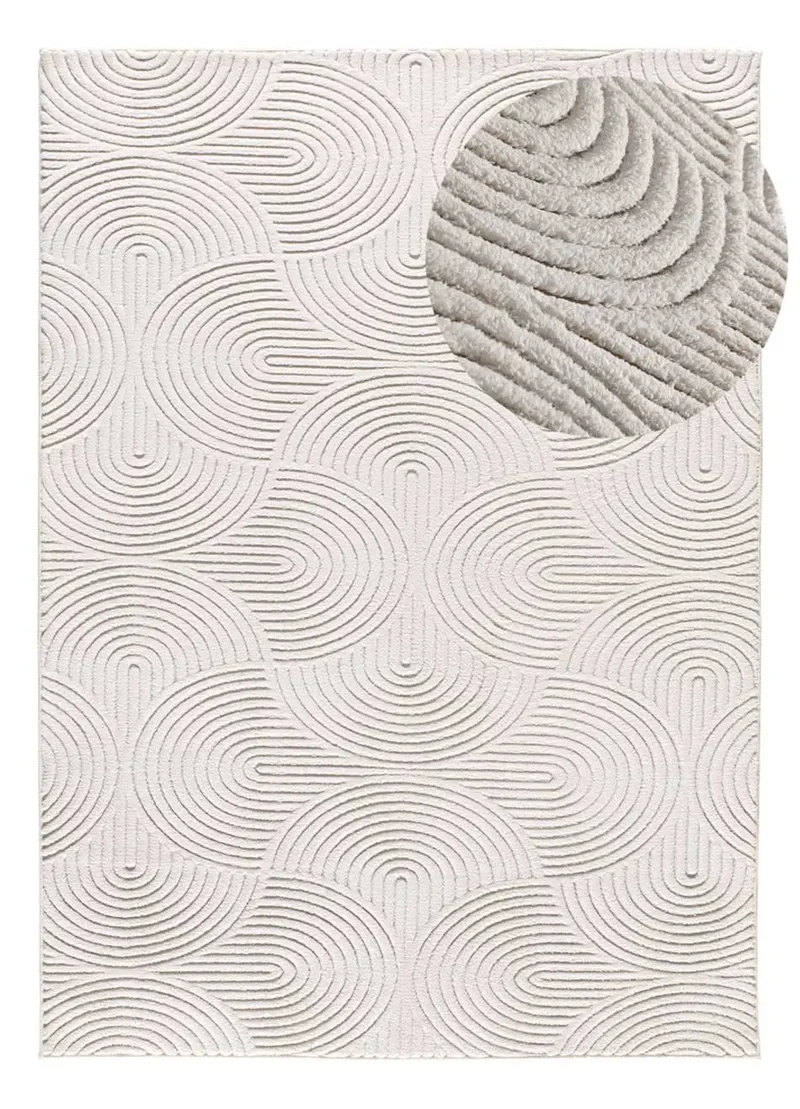 Alfombra lavable de texturas ESTILO 23040 Crema