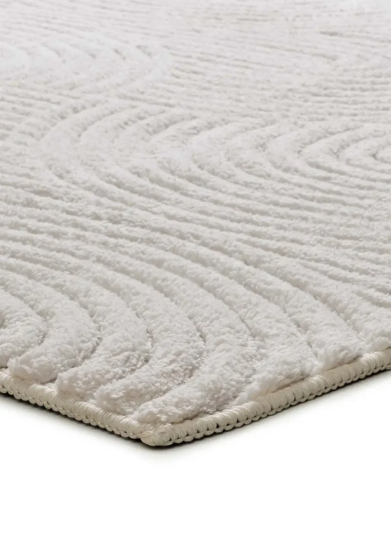 Alfombra lavable de texturas ESTILO 23040 Crema