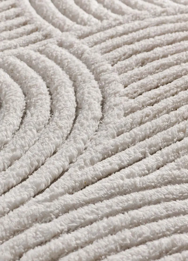 Alfombra lavable de texturas ESTILO 23040 Crema