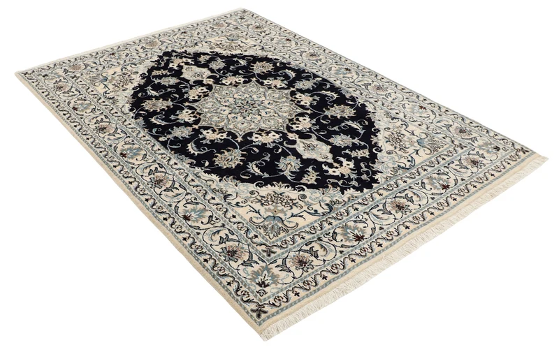 MY-RUG Teppich "Nain Kashmar" Medaillon-Design, Handgeknüpft