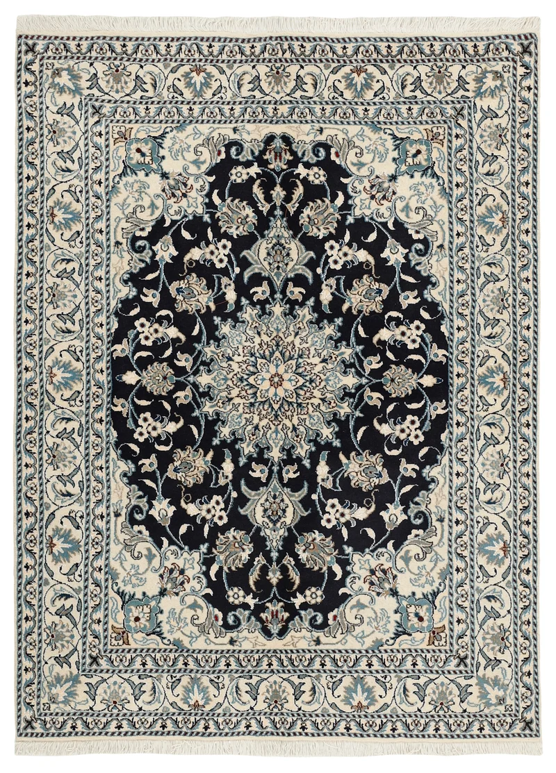 MY-RUG Teppich "Nain Kashmar" Medaillon-Design, Handgeknüpft
