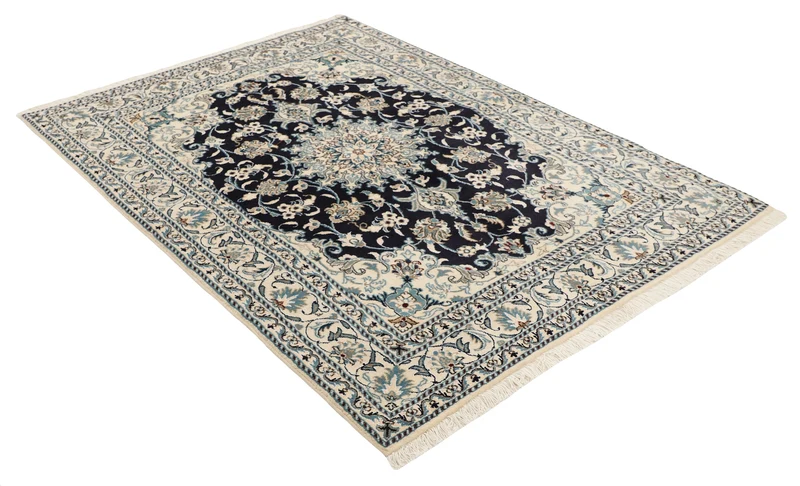 MY-RUG Teppich "Nain Kashmar" Medaillon-Design, Handgeknüpft