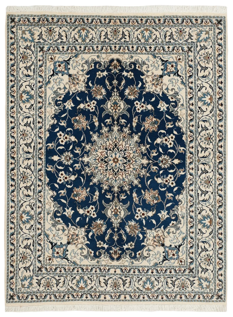 MY-RUG Teppich "Nain Kashmar" Medaillon-Design, Handgeknüpft