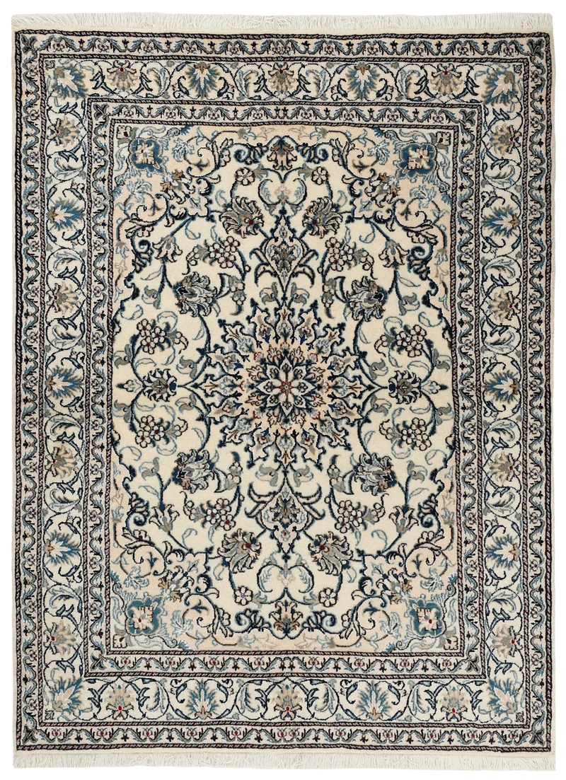 MY-RUG Teppich "Nain Kashmar" Medaillon-Design, Handgeknüpft
