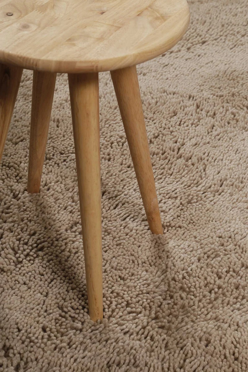 Esprit Wollteppich Shaggy Sand Beige Hochflor "Seattle Shag"