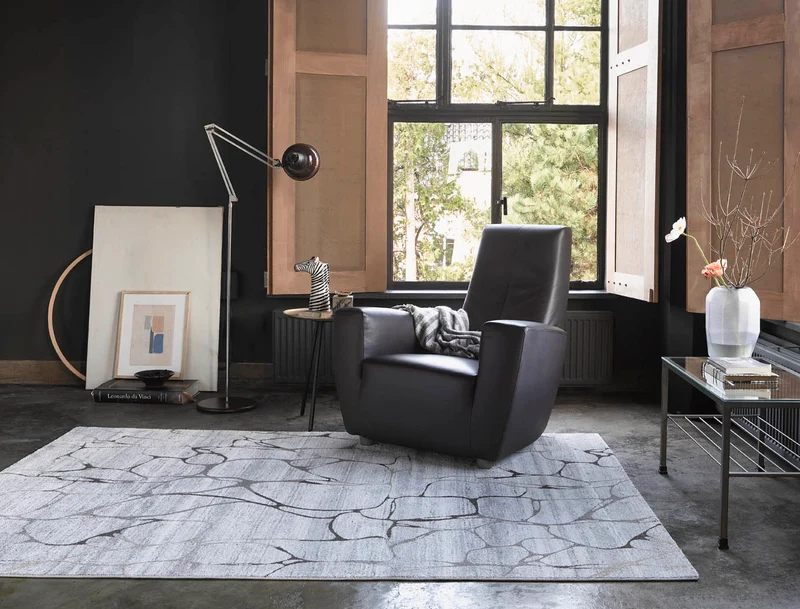 Teppich beige grau = greige "Solo Fields" WECONhome