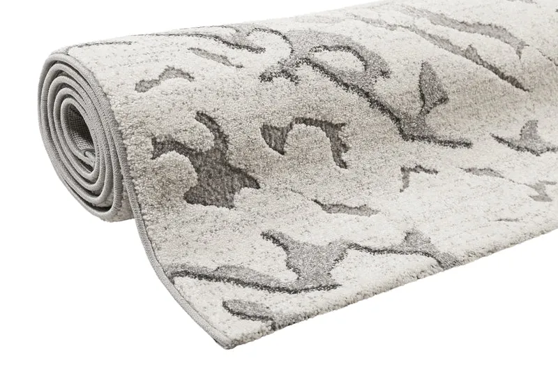 Webteppich creme weiß grau "Forest" WECONhome