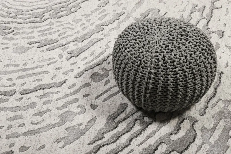 Webteppich creme weiß grau "Forest" WECONhome