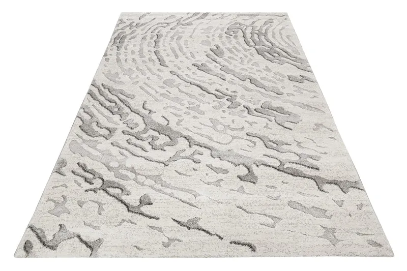 Webteppich creme weiß grau "Forest" WECONhome