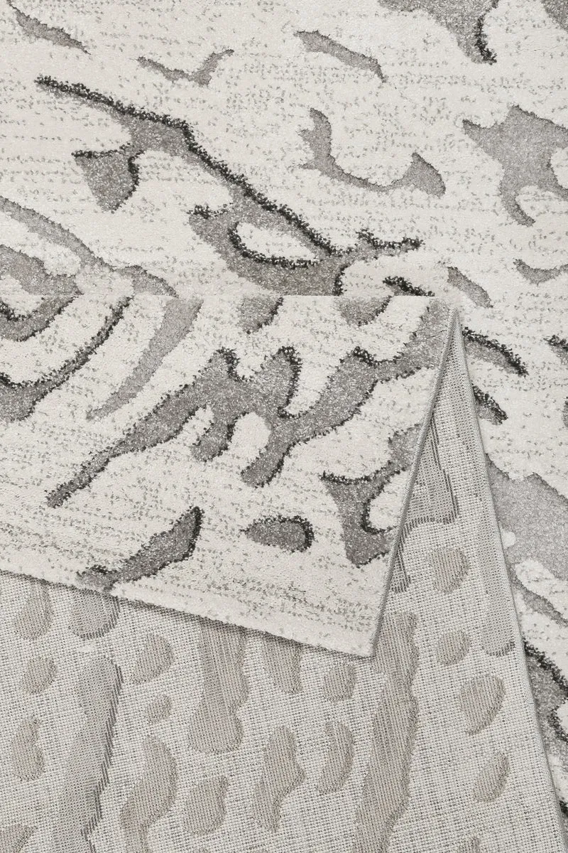 Webteppich creme weiß grau "Forest" WECONhome