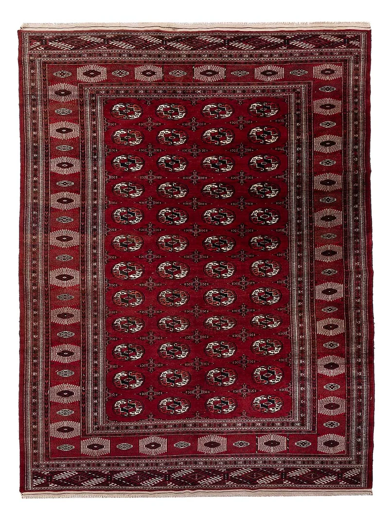 Buchara Teppich 250x350cm - Orientteppich - dunkelrot