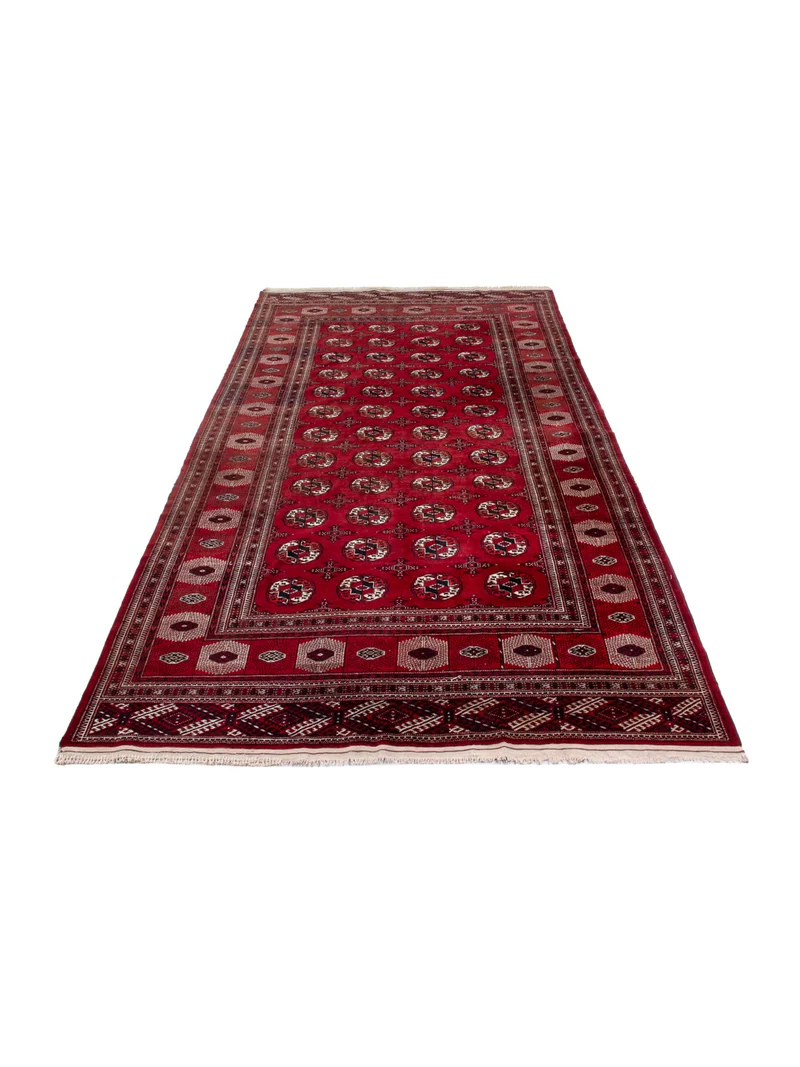 Buchara Teppich 250x350cm - Orientteppich - dunkelrot