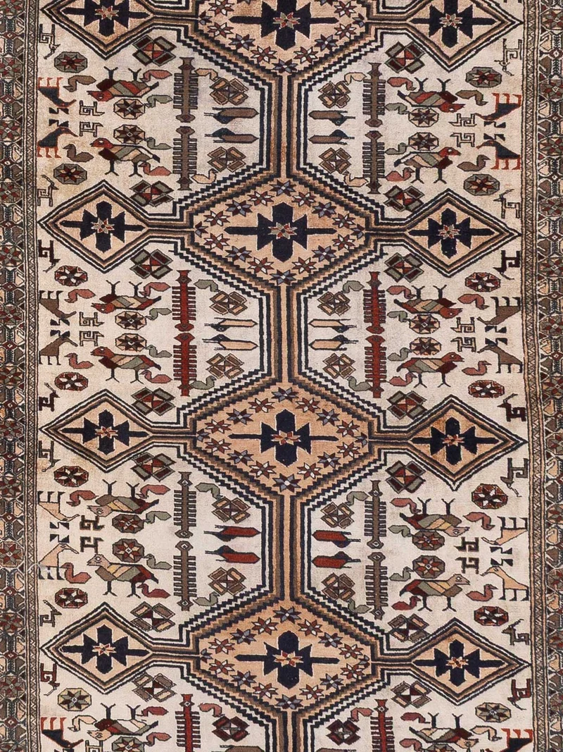 Kelim Seide Teppich 90x304cm - beige