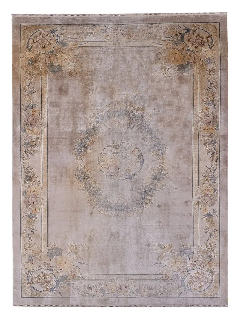 China Seide Teppich 190x305cm - Orientteppich - hellbeige