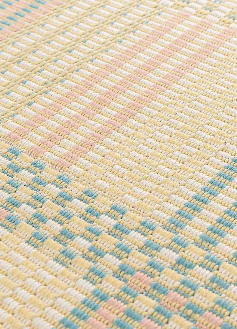 Alfombra geométrica de exterior en tonos pastel Manila 17615 Multicolor