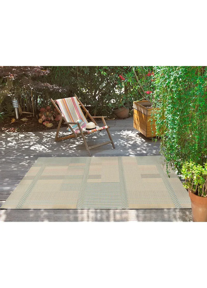Alfombra geométrica de exterior en tonos pastel Manila 17615 Multicolor