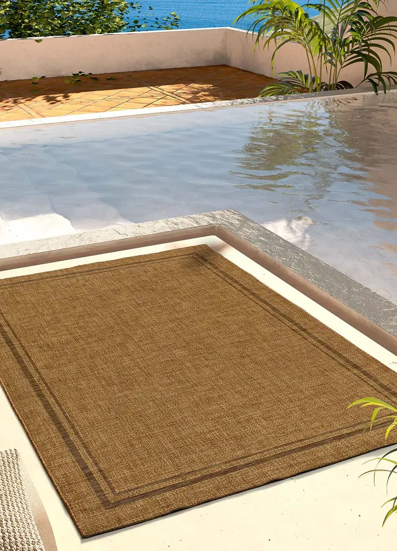 Alfombra de exterior efecto yute Guinea 28805 Natural