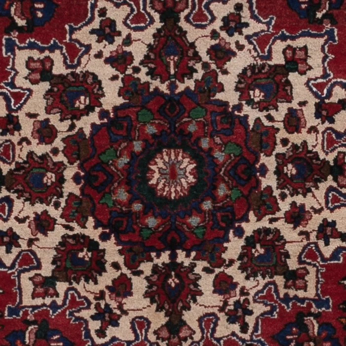 Najafabad Teppich 140x212cm - Perserteppich - dunkelrot