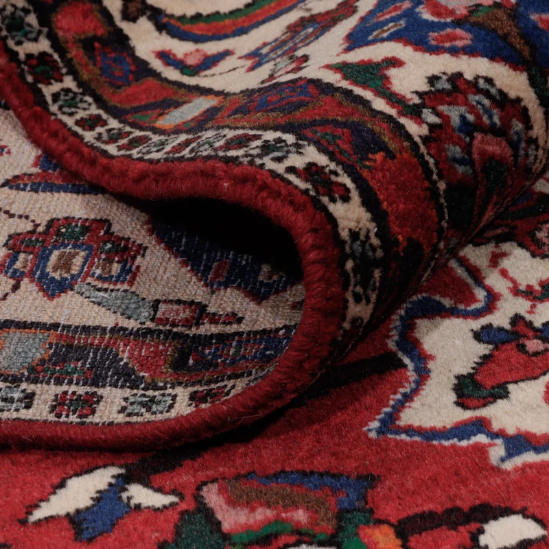 Najafabad Teppich 140x212cm - Perserteppich - dunkelrot