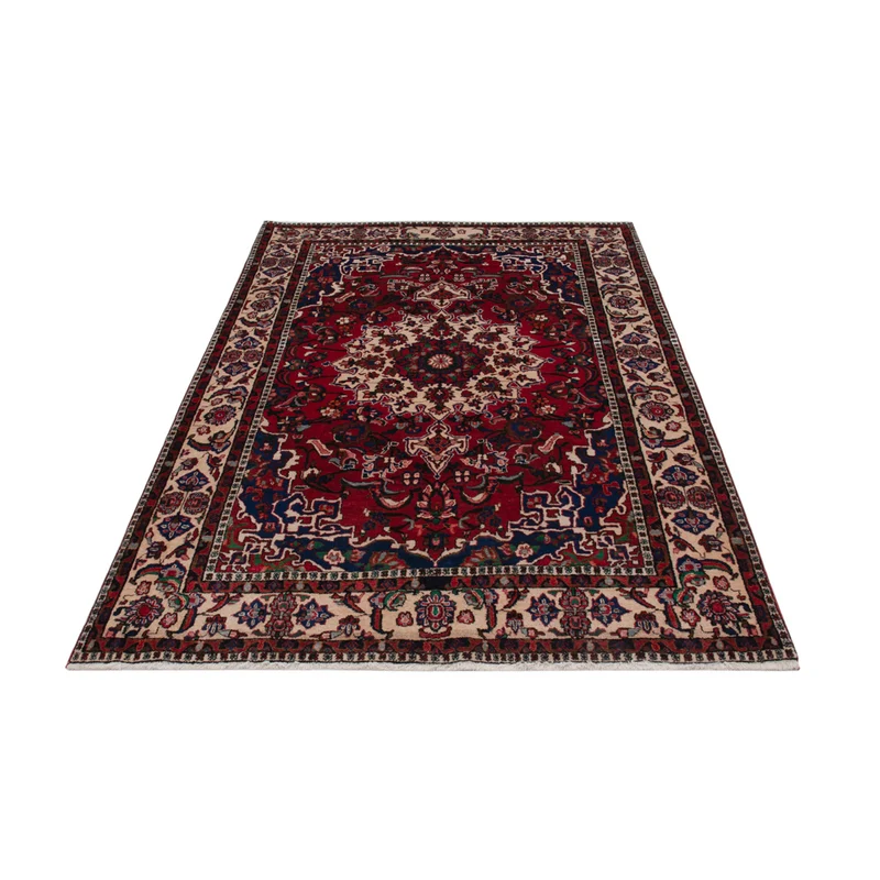 Najafabad Teppich 140x212cm - Perserteppich - dunkelrot