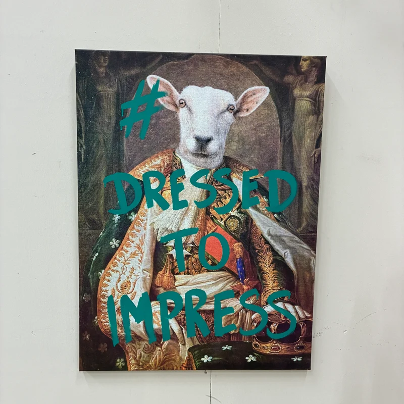 Thomas Klotz "Ziege" Kunstdruck auf Leinwand 100x75 Wandbild Deko