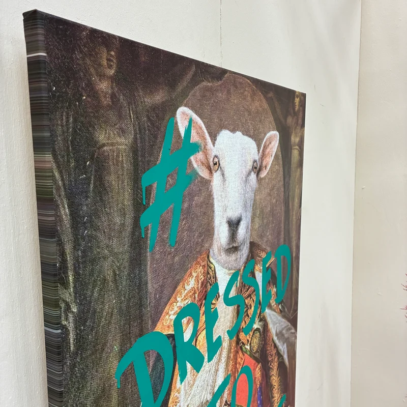 Thomas Klotz "Ziege" Kunstdruck auf Leinwand 100x75 Wandbild Deko