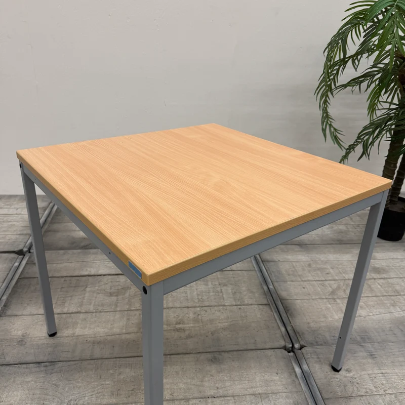 Beistelltisch Besprechungstisch Quadratisch Holz Buchen Metallgestell Tisch Gebraucht