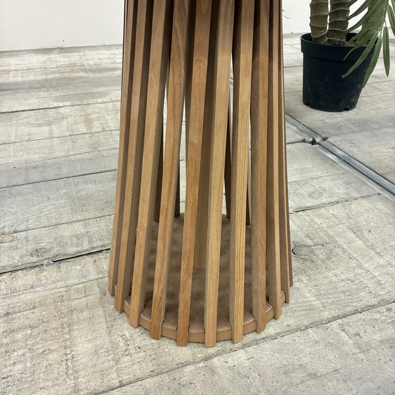 Home Accents Beistelltisch Holz Lamellen Skandi Natur Gebraucht