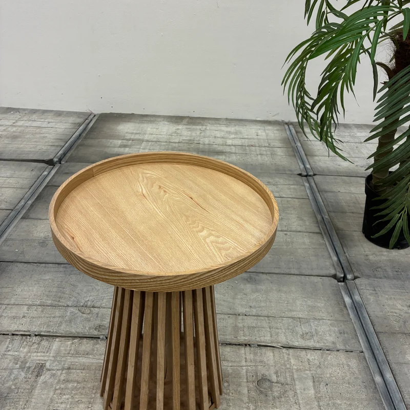Home Accents Beistelltisch Holz Lamellen Skandi Natur Gebraucht