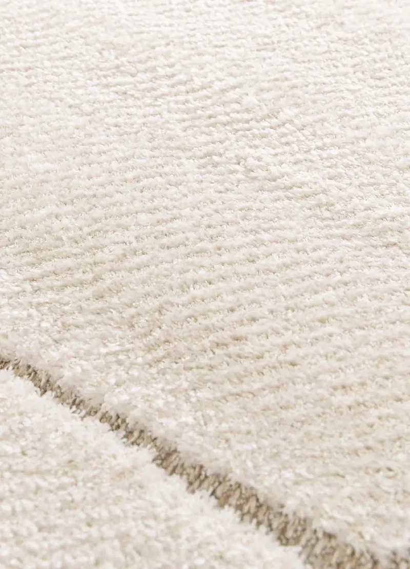 Alfombra diseño étnico en relieve DIENA 40406 Blanco