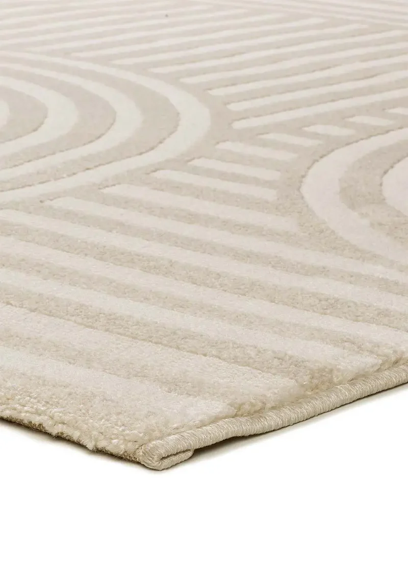 Alfombra de estilo escandinavo con relieve Zen 12709 Blanco