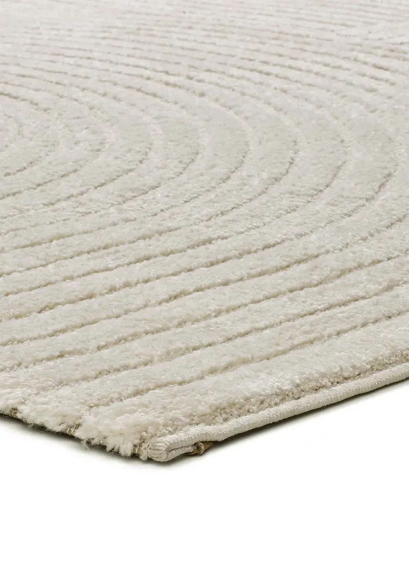 Alfombra con relieve y diseño geométrico Verona 2252 Crema