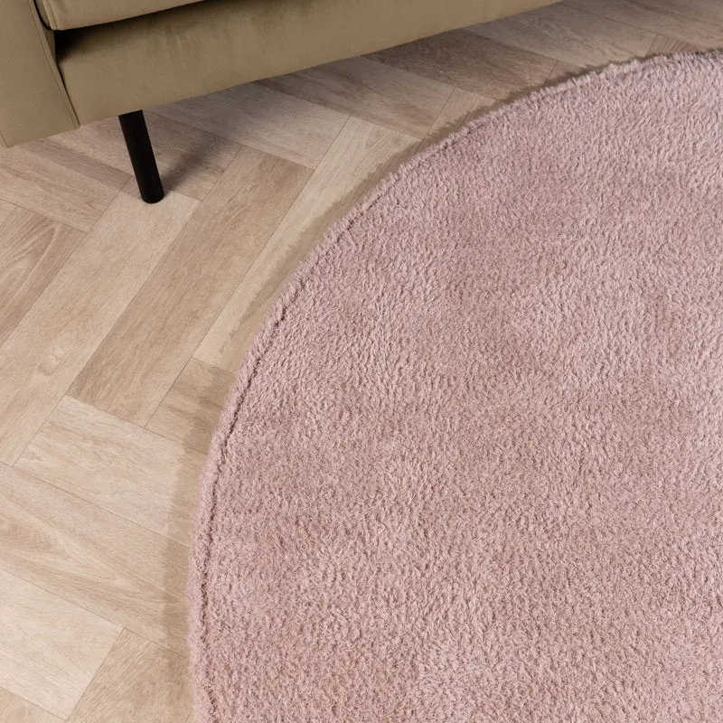 Weicher runder Teppich – Teddy Rosa