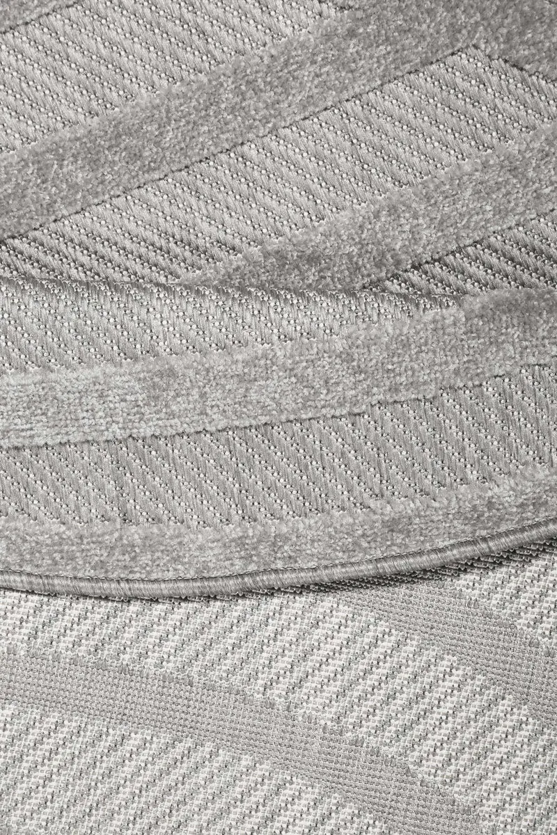 Esprit Teppich In- und Outdoor Rund Grau Silber "Spirit"