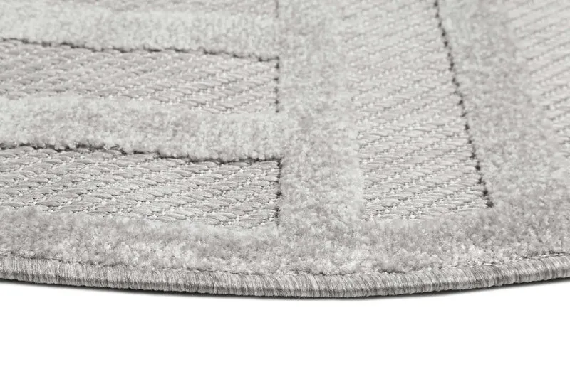 Esprit Teppich In- und Outdoor Rund Grau Silber "Spirit"