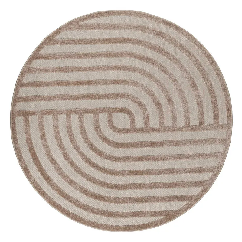 Esprit Teppich In- und Outdoor Rund Beige Sand "Spirit"