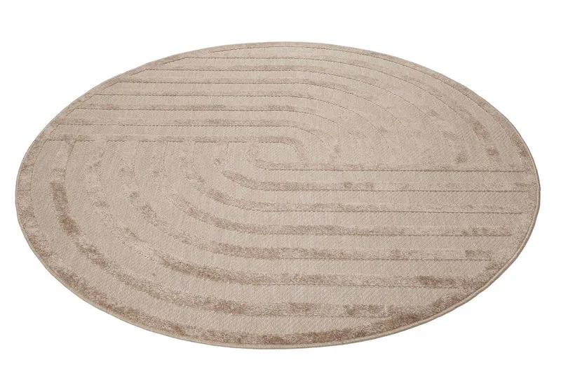 Esprit Teppich In- und Outdoor Rund Beige Sand "Spirit"