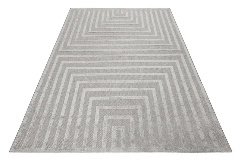 Esprit Teppich In- und Outdoor Grau Silber "Carolina"