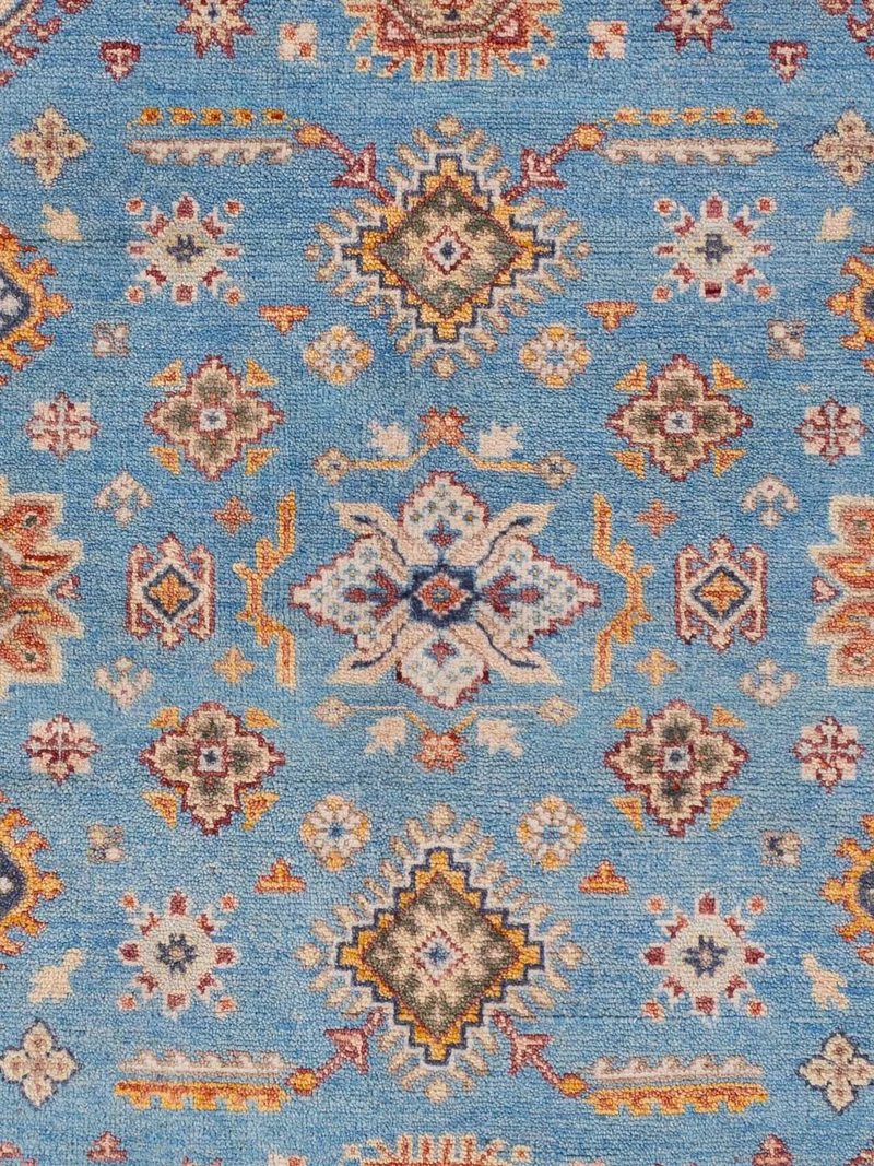 Kazak Teppich 172x243cm - Orientteppich - hellblau
