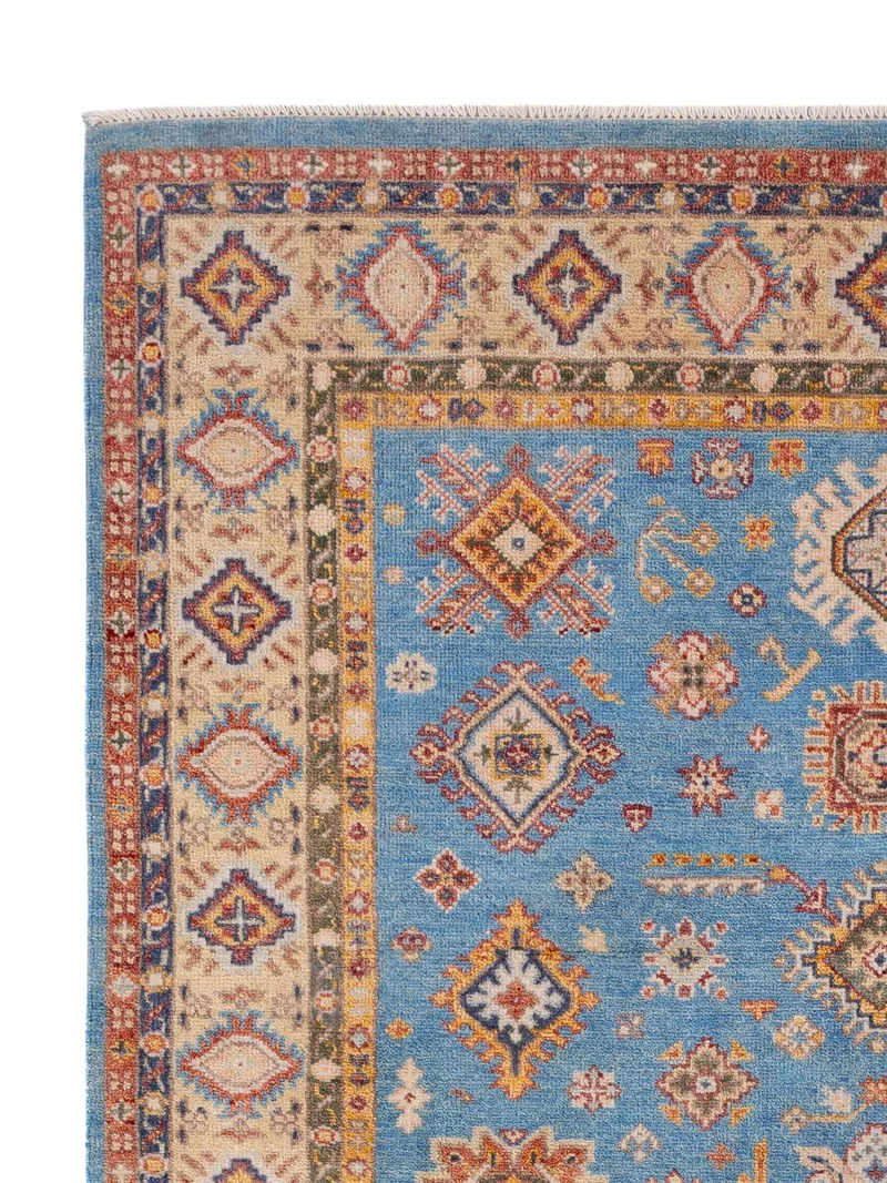 Kazak Teppich 172x243cm - Orientteppich - hellblau
