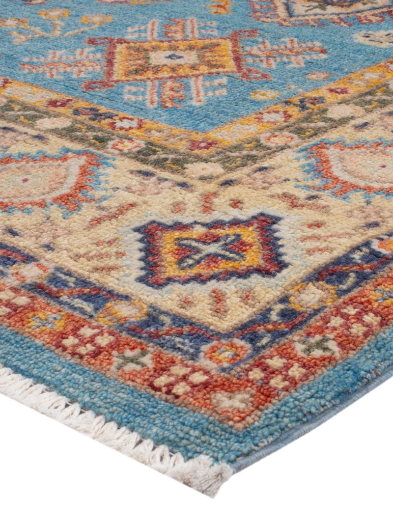 Kazak Teppich 172x243cm - Orientteppich - hellblau