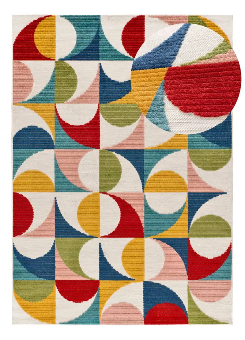 Alfombra con relieve de exterior Mila 23524 Multi