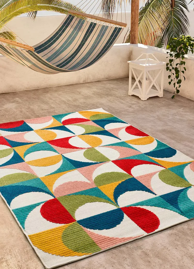 Alfombra con relieve de exterior Mila 23524 Multi