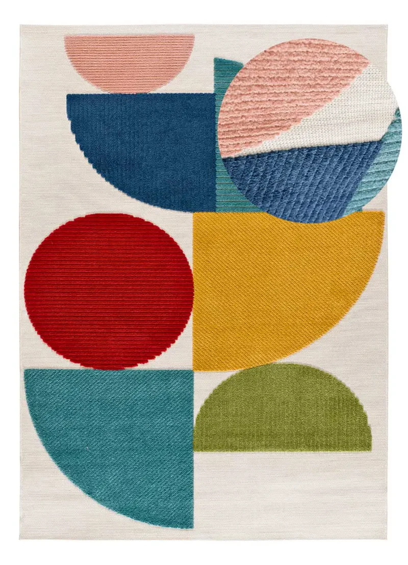 Alfombra con relieve de exterior Mila 23522 Multicolor