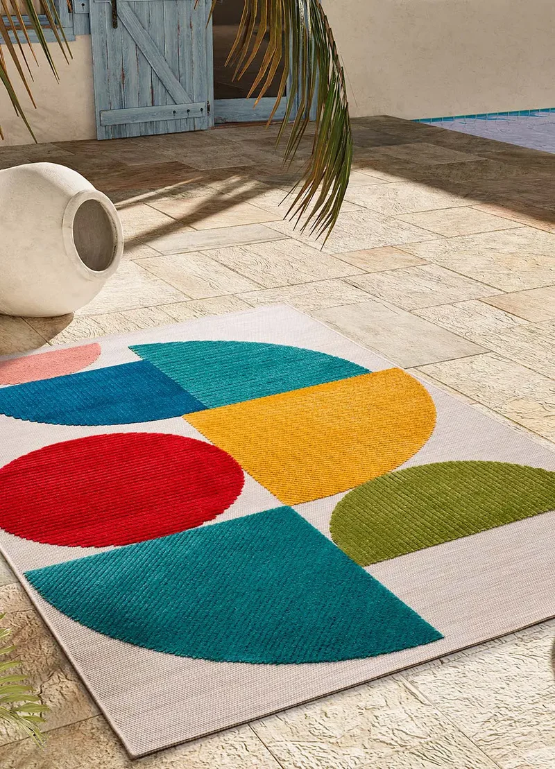 Alfombra con relieve de exterior Mila 23522 Multicolor