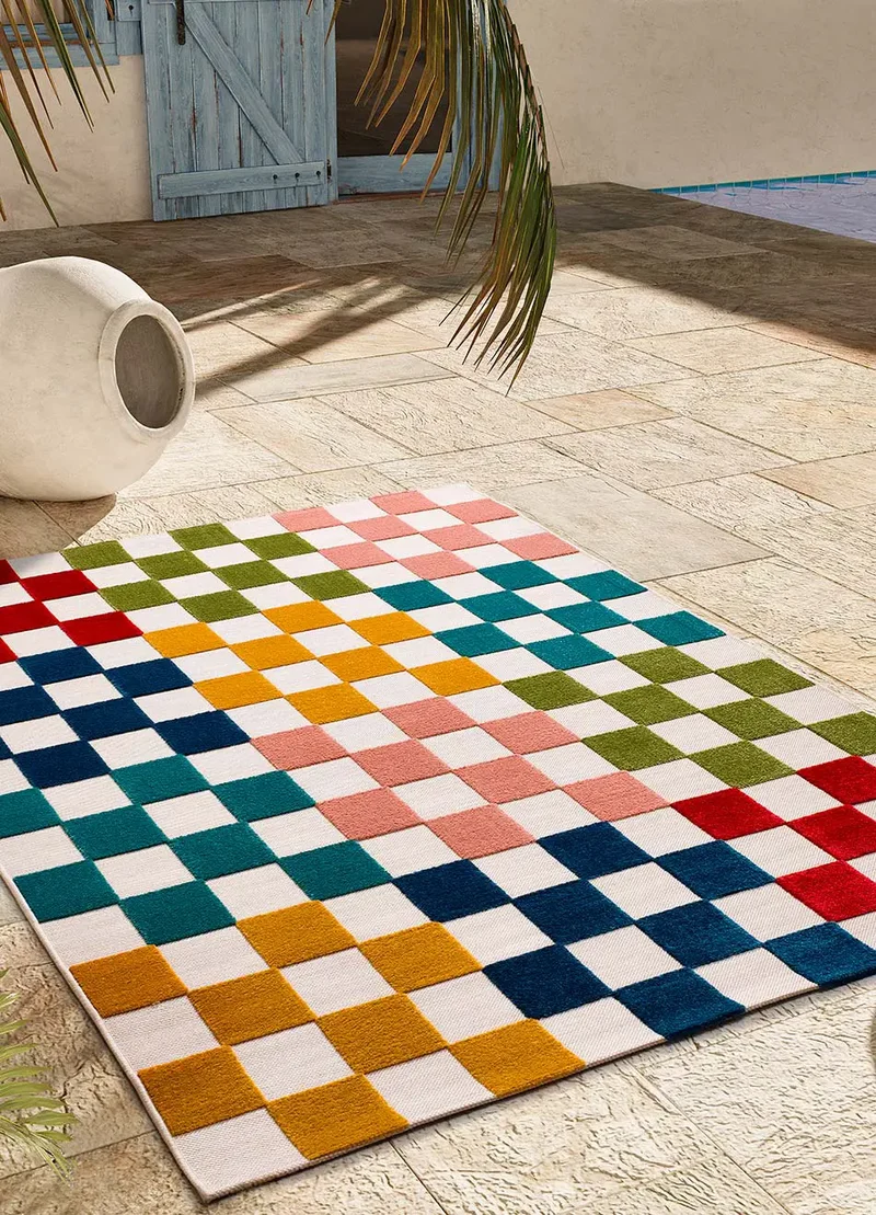 Alfombra con relieve de exterior Mila 23516 Multicolor