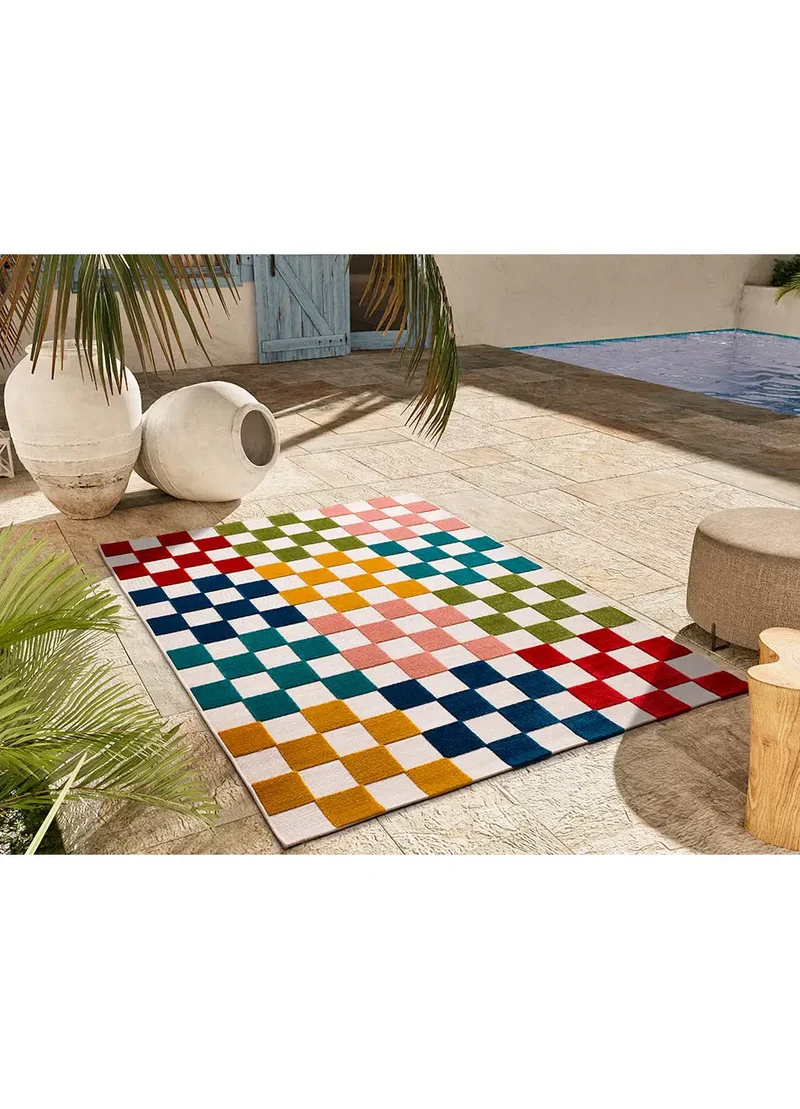 Alfombra con relieve de exterior Mila 23516 Multicolor